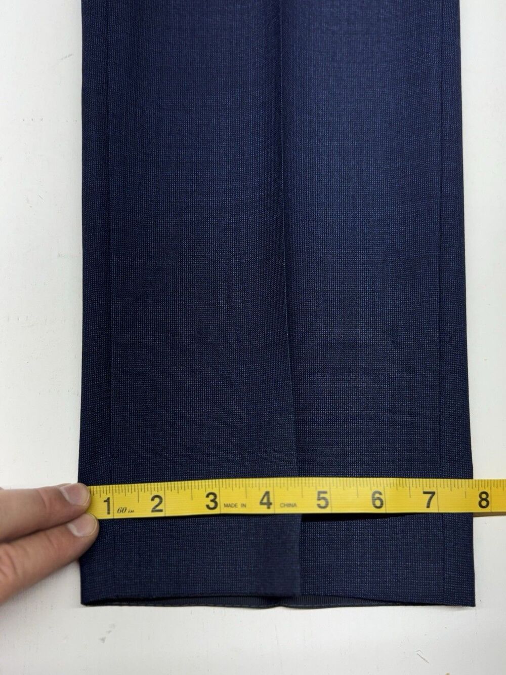 Suit Supply Brescia Blue Pure Wool Mens Flat Front Trouser Dress Pants 34x30 - Picture 4 of 7
